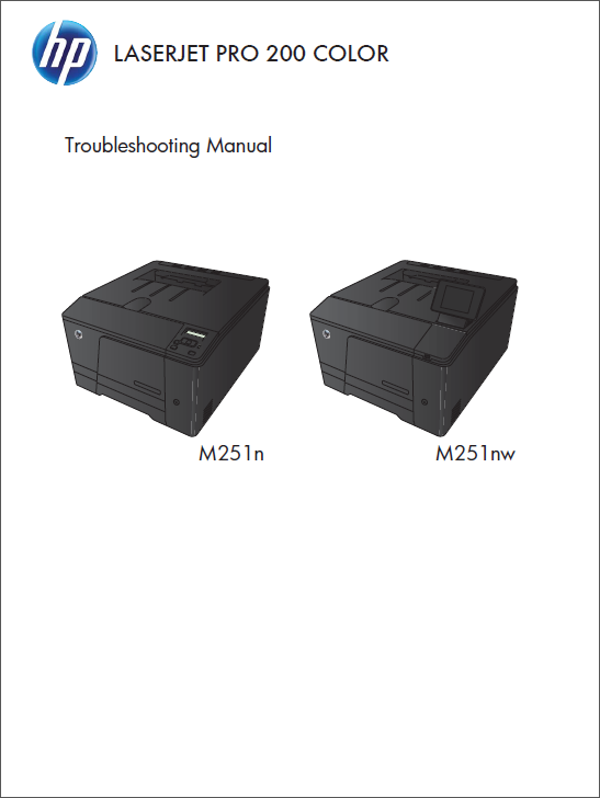 HP Color LaserJet M251 Service Troubleshooting Manual-1